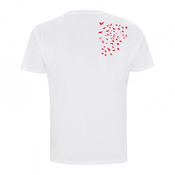 Yoki Attitudes // Birds On A Tree - Ανδρικό Unisex Λευκό T-shirt  (Οργανικό Βαμβάκι)